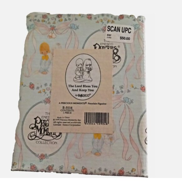 VTG Precious Moments "The Lord Bless You And Keep You" #E-3114 retired Signed - Picture 2 of 11